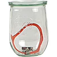 Weck Set de 6 Vasos de Cristal tulipa a litro con Tapa- 6 x 1 litro